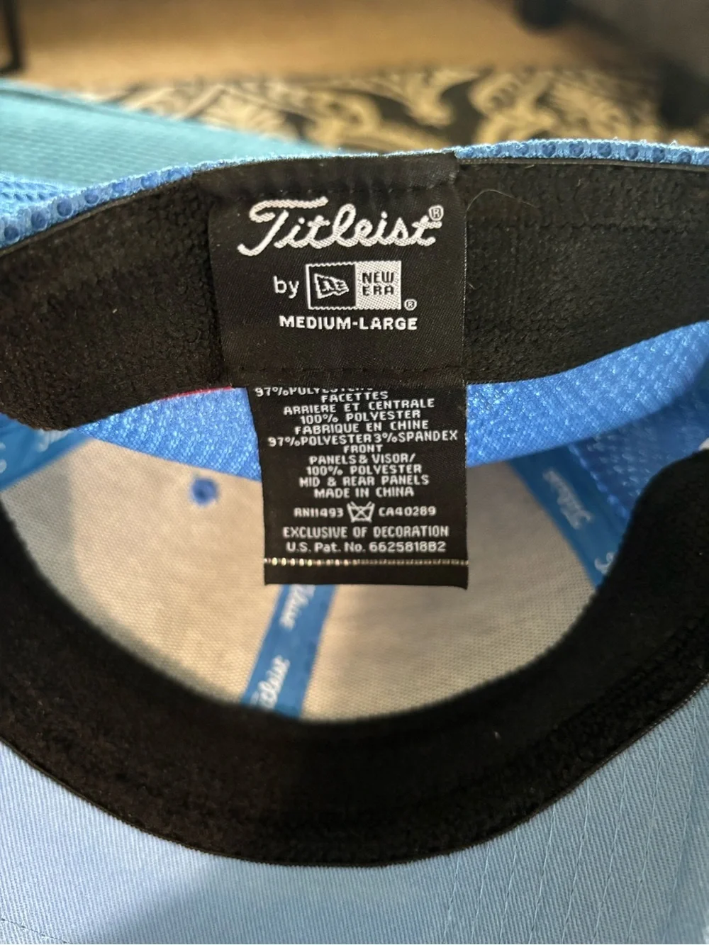 Titleist Tour Sport Mesh Fitted Golf Hat Blue FJ Pro V1 M-L Golf  Breathable